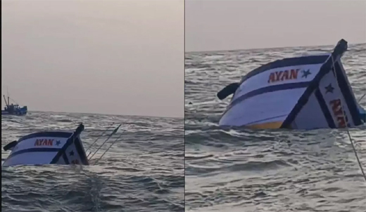 Fishing boat sinks